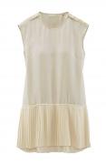 Marken-Seidenbluse creme