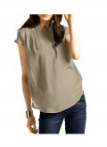 Marken-Seidenbluse taupe