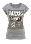 Marken-Shirt grau-bunt Gr. XS