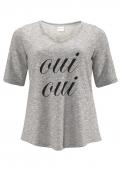 Marken-Shirt grau-silber