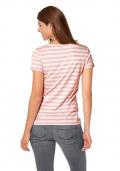 Marken-Shirt mit Druck rosa-weiß