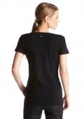 Marken-Shirt mit Druck schwarz-silber