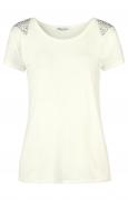 Marken-Shirt mit Steinen creme