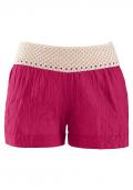 Marken-Shorts mit Häkelspitze pink-sand