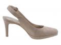 Marken-Slingpumps helltaupe