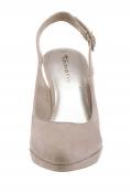 Marken-Slingpumps helltaupe