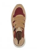 Marken-Sneaker camel-rot