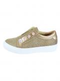 Marken-Sneaker mit Perlen goldfarben Gr. 2,5