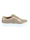 Marken-Sneaker mit Perlen goldfarben Gr. 6