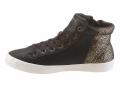 Marken-Sneaker schwarz-goldfarben