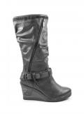 Marken-Stiefel dunkelgrau