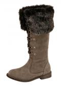 Marken-Stiefel taupe