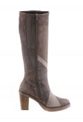 Marken-Stiefel taupe-bunt