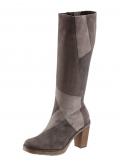 Marken-Stiefel taupe-bunt Gr.35/2,5