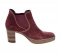 Marken-Stiefelette bordeaux