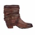 Marken-Stiefelette braun Gr. 42