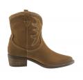 Marken-Stiefelette cognac