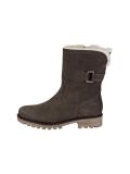 Marken-Stiefelette mit Lammfell grautaupe Gr. 8