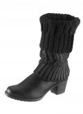 Marken-Stiefelette schwarz