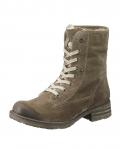 Marken-Stiefelette taupe