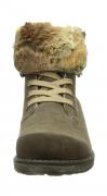 Marken-Stiefelette taupe