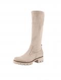 Marken-Stretch-Lederstiefel sand Größe 39 EU / 6 UK