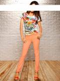 Marken-Stretchjeans apricot