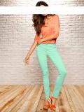 Marken-Stretchjeans mint