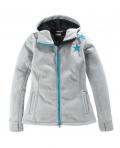 Marken-Strick-Fleecejacke grau