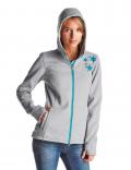 Marken-Strick-Fleecejacke grau