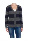 Marken-Strickjacke marine-grau