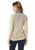 Marken-Strickjacke mit Chiffon beige