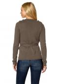 Marken-Strickjacke taupe