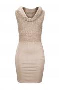 Marken-Strickkleid beige