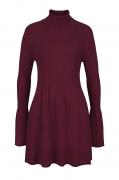 Marken-Strickkleid bordeaux