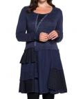 Marken-Strickkleid dunkelblau