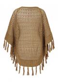 Marken-Strickponcho camel