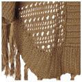 Marken-Strickponcho camel