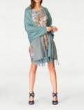 Marken-Strickponcho jade