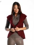 Marken-Strickweste bordeaux