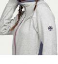 Marken-Sweat-Fleecejacke grau-bunt