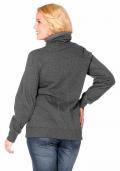 Marken-Sweatjacke grau