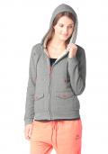 Marken-Sweatjacke grau