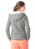 Marken-Sweatjacke grau