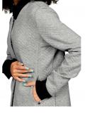 Marken-Sweatjacke grau