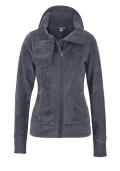 Marken-Sweatjacke grau