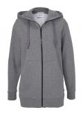 Marken-Sweatjacke grau-melange