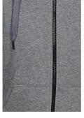 Marken-Sweatjacke grau-melange