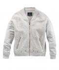 Marken-Sweatjacke hellgrau