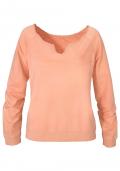 Marken-Sweatshirt apricot